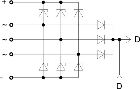 Схема блока выпрямительно-ограничительного 21-150-07